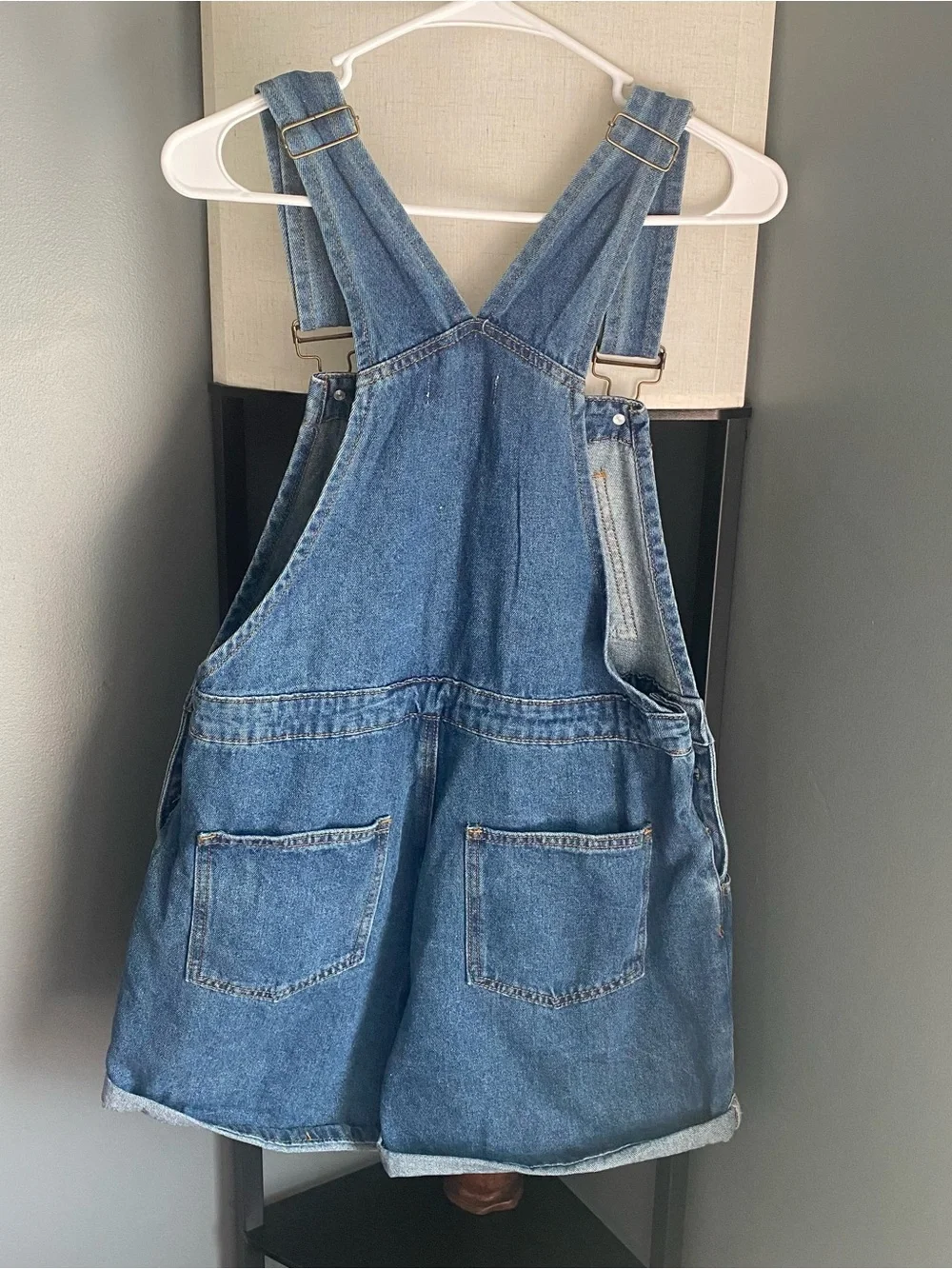 Blue Denim Short Overalls for Women